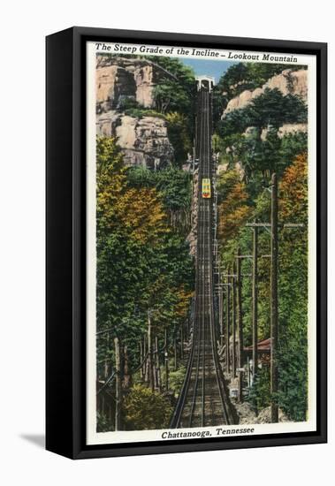 Chattanooga, Tennessee - General View of the Lookout Mountain Incline-Lantern Press-Framed Stretched Canvas