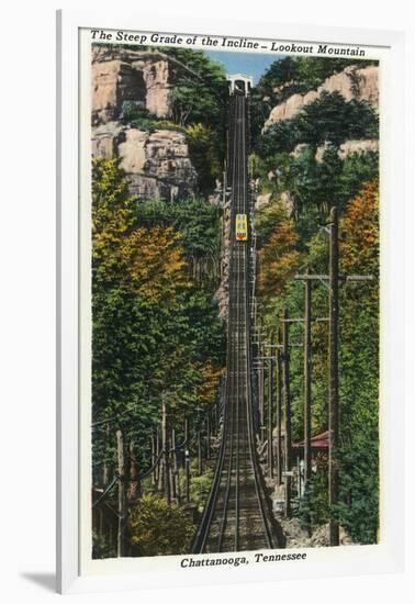 Chattanooga, Tennessee - General View of the Lookout Mountain Incline-Lantern Press-Framed Art Print