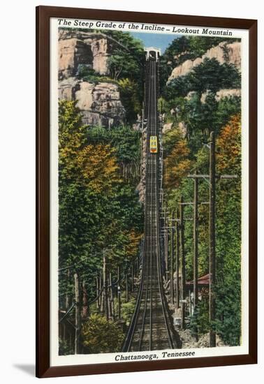 Chattanooga, Tennessee - General View of the Lookout Mountain Incline-Lantern Press-Framed Art Print