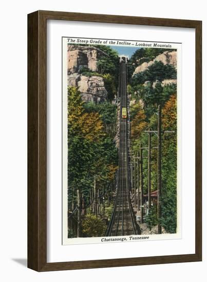 Chattanooga, Tennessee - General View of the Lookout Mountain Incline-Lantern Press-Framed Art Print