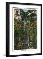 Chattanooga, Tennessee - General View of the Lookout Mountain Incline-Lantern Press-Framed Art Print