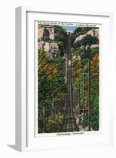 Chattanooga, Tennessee - General View of the Lookout Mountain Incline-Lantern Press-Framed Art Print