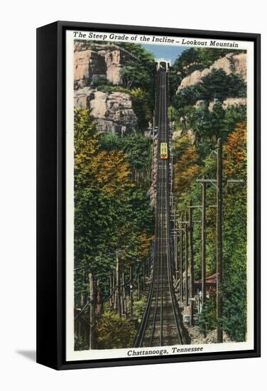 Chattanooga, Tennessee - General View of the Lookout Mountain Incline-Lantern Press-Framed Stretched Canvas