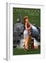 Chattanooga, Tennessee - Locomotive Pinup Girl-Lantern Press-Framed Art Print