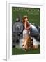 Chattanooga, Tennessee - Locomotive Pinup Girl-Lantern Press-Framed Art Print