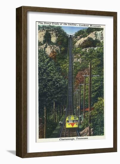 Chattanooga, Tennessee - Lookout Mountain Incline Rail View-Lantern Press-Framed Art Print