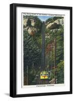 Chattanooga, Tennessee - Lookout Mountain Incline Rail View-Lantern Press-Framed Art Print