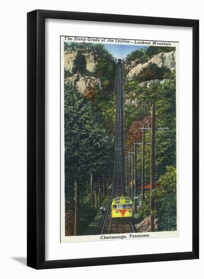 Chattanooga, Tennessee - Lookout Mountain Incline Rail View-Lantern Press-Framed Art Print