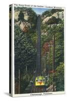 Chattanooga, Tennessee - Lookout Mountain Incline Rail View-Lantern Press-Stretched Canvas