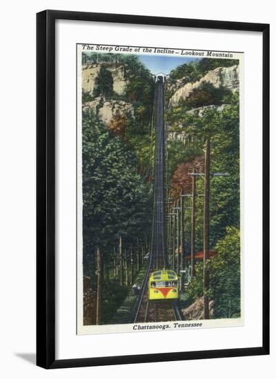 Chattanooga, Tennessee - Lookout Mountain Incline Rail View-Lantern Press-Framed Art Print