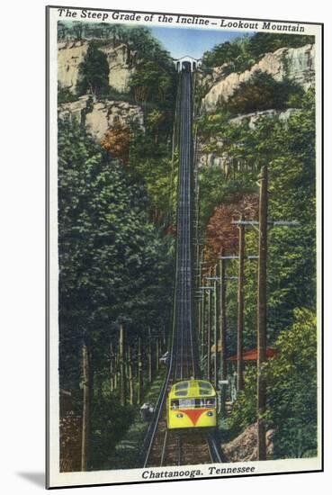 Chattanooga, Tennessee - Lookout Mountain Incline Rail View-Lantern Press-Mounted Art Print