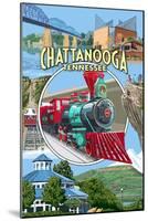 Chattanooga, Tennessee - Montage Scenes-Lantern Press-Mounted Art Print