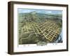 Chattanooga, Tennessee - Panoramic Map-Lantern Press-Framed Art Print