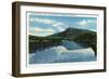 Chattanooga, Tennessee - View of Lookout Mountain from the Tennessee River-Lantern Press-Framed Art Print