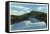 Chattanooga, Tennessee - View of Lookout Mountain from the Tennessee River-Lantern Press-Framed Stretched Canvas