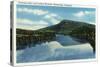 Chattanooga, Tennessee - View of Lookout Mountain from the Tennessee River-Lantern Press-Stretched Canvas