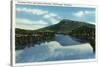 Chattanooga, Tennessee - View of Lookout Mountain from the Tennessee River-Lantern Press-Stretched Canvas