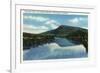 Chattanooga, Tennessee - View of Lookout Mountain from the Tennessee River-Lantern Press-Framed Premium Giclee Print