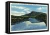 Chattanooga, Tennessee - View of Lookout Mountain from the Tennessee River-Lantern Press-Framed Stretched Canvas