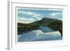 Chattanooga, Tennessee - View of Lookout Mountain from the Tennessee River-Lantern Press-Framed Art Print