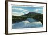 Chattanooga, Tennessee - View of Lookout Mountain from the Tennessee River-Lantern Press-Framed Art Print