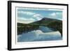 Chattanooga, Tennessee - View of Lookout Mountain from the Tennessee River-Lantern Press-Framed Art Print