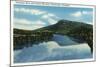 Chattanooga, Tennessee - View of Lookout Mountain from the Tennessee River-Lantern Press-Mounted Art Print