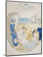 Chatting on the Danish Beach-Gerda Wegener-Mounted Giclee Print