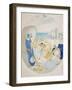 Chatting on the Danish Beach-Gerda Wegener-Framed Giclee Print