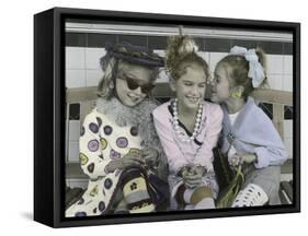 Chatty Girls-Gail Goodwin-Framed Stretched Canvas