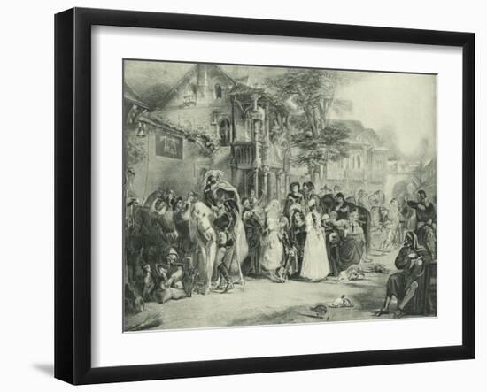 Chaucer and the Canterbury Pilgrims-Edward Henry Corbould-Framed Giclee Print