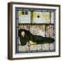 Chaucer Asleep with His Good Women on Stained Glass Window-Edward Burne-Jones-Framed Giclee Print