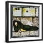 Chaucer Asleep with His Good Women on Stained Glass Window-Edward Burne-Jones-Framed Giclee Print