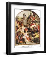 Chaucer at the Court of Edward III, c.1940s-Ford Madox Brown-Framed Premium Giclee Print