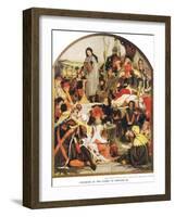 Chaucer at the Court of Edward III, c.1940s-Ford Madox Brown-Framed Giclee Print