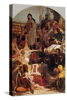 Chaucer at the Court of Edward III-Ford Madox Brown-Stretched Canvas