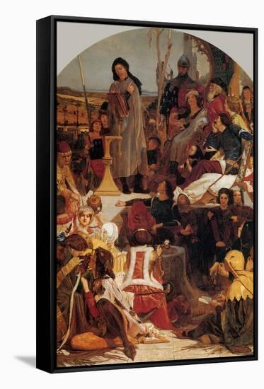 Chaucer at the Court of Edward III-Ford Madox Brown-Framed Stretched Canvas