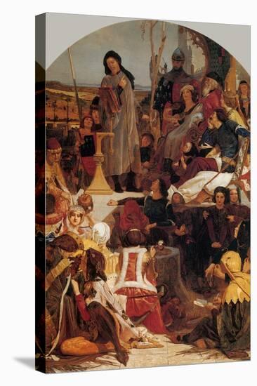 Chaucer at the Court of Edward III-Ford Madox Brown-Stretched Canvas