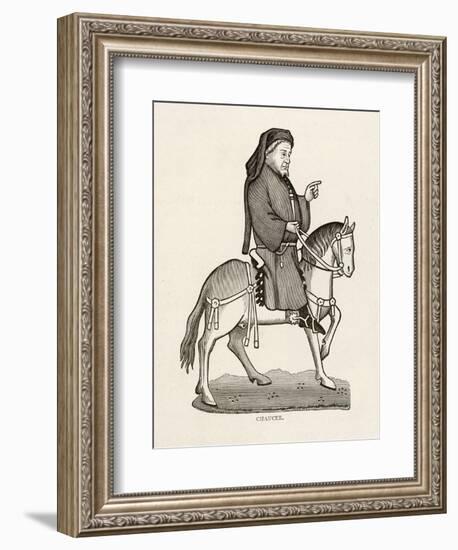 Chaucer Depicted as the Narrator of the Tales-null-Framed Art Print