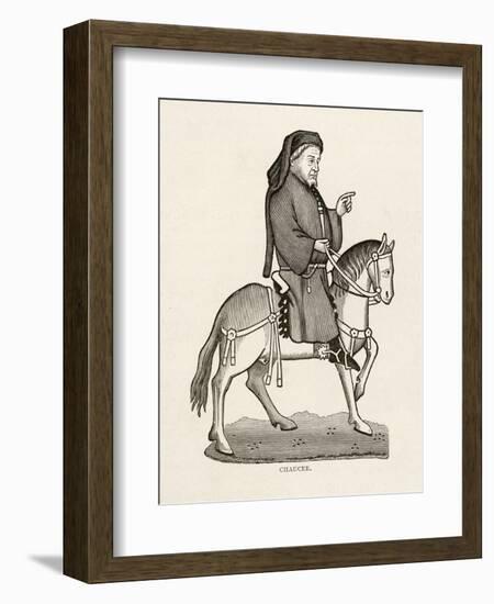 Chaucer Depicted as the Narrator of the Tales-null-Framed Art Print