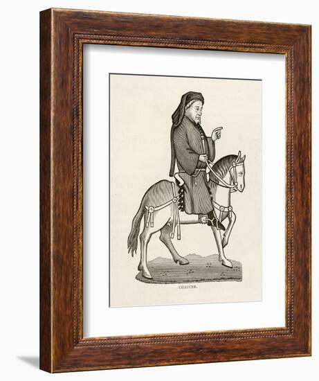 Chaucer Depicted as the Narrator of the Tales-null-Framed Art Print