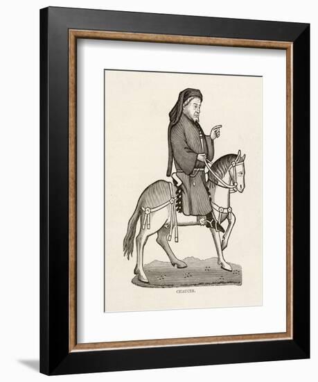 Chaucer Depicted as the Narrator of the Tales-null-Framed Art Print