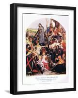 Chaucer Reading to King Edward III-Ford Madox Brown-Framed Giclee Print