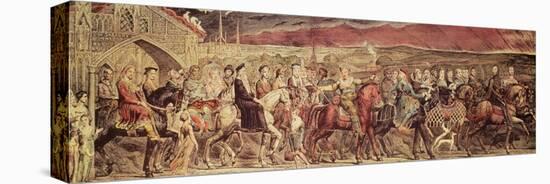 Chaucer's Canterbury Pilgrims, Engraved and Pub. by the Artist, 1810-William Blake-Stretched Canvas