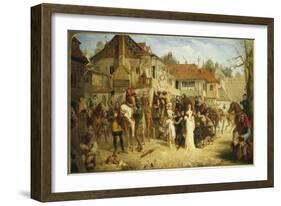 Chaucer's Canterbury Pilgrims, Tabard Inn-Edward Henry Corbould-Framed Giclee Print