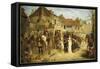 Chaucer's Canterbury Pilgrims, Tabard Inn-Edward Henry Corbould-Framed Stretched Canvas