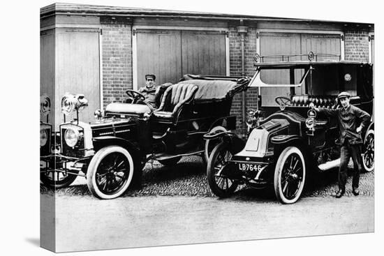 Chauffeurs with a 1906 Daimler and Renault, C1906-null-Stretched Canvas
