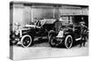 Chauffeurs with a 1906 Daimler and Renault, C1906-null-Stretched Canvas