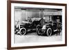 Chauffeurs with a 1906 Daimler and Renault, C1906-null-Framed Photographic Print