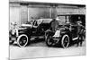 Chauffeurs with a 1906 Daimler and Renault, C1906-null-Mounted Photographic Print